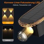 ELLASAY Solar Wandleuchte Aussen Up und Down IP65, 4 bis 10 Stück