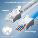 Cable Matters Cat6A RJ45 Pass-Through-Stecker, 100 Stück