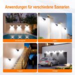 GRIFEMA Solarlampe Aussen mit Bewegungsmelder, 100 LED