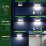 Giliwosy Solarlampe Aussen mit Bewegungsmelder, Kaltweiss