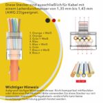 RedStar24 RJ45-Stecker Cat7 Pass Through geschirmt