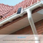 HOLACA Dachrinnenhalterung für Ring Solarpanel, Aluminium, verstellbar, Weiss