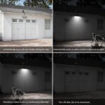 Lepro Solar-Aussenleuchte mit drei LED-Panelen und Solarpanel