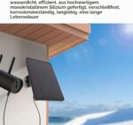 ciciglow 4 W Solarpanel für Überwachungskamera, Schwarz oder