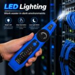 Der NOYAFA NF-810 testet LAN-Kabel mit Wiremap-Funktion und sucht Leitungen über Ton und Signalanzeige. Die Anzeige zeigt die Drahtreihenfolge.