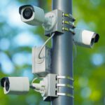Forhandy Masthalterung aus Edelstahl mit Klemmen für Überwachungskameras