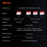 SIX M100 microSDXC 64 GB U3 V30 mit Adapter