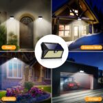 OUILA Solarlampe 185 LED mit Bewegungsmelder