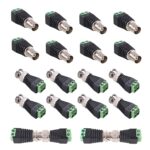 Lewttyer BNC-Video-Balun Adapter Kit, Schraubklemme, 10 Stecker und 10 Buchsen