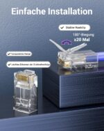 VCE Cat6 RJ45 Pass-Through-Stecker transparent