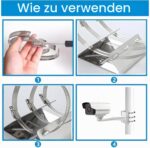 Tkxiry Masthalterung 2 Stück Edelstahl
