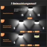 TECKNET Solarlampe Aussen mit Bewegungsmelder, 248 LED