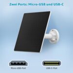 SANKABA 5W Solarpanel 2er-Pack für Kameras, USB-C und Micro-USB, IP65
