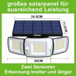 INTELAMP Solarleuchte mit Bewegungsmelder, 2 Stück