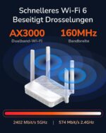 Cudy WR3000P Mesh-Router Wi-Fi 6 AX3000 mit PoE