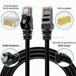 Mygatti CAT6 Outdoor-Netzwerkkabel 10 m, schwarz, wasserdicht