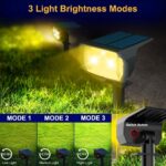 LOTMOS Solarstrahler Aussen Garten, 4 Stück 72 LED Warmweiss