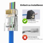MOGOOD RJ45-Durchgangsstecker Cat6 ungeschirmt