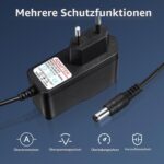 WINOMO 12V 1A Netzteil für CCTV-Kameras, EU-Stecker, LED-Anzeige, 1 m Kabel