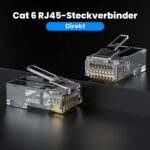 MOGOOD RJ45-Durchgangsstecker Cat6 ungeschirmt