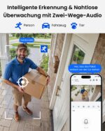 Reolink Home Hub Mini mit zwei Lumus 2K Überwachungskameras für Aussen