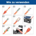 iwillink CAT 7 RJ45 Stecker vergoldet geschirmt