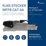 Telegärtner MFP8 RJ45-Stecker Cat6A geschirmt T568A
