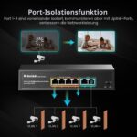 MokerLink PoE-Switch 6 Ports mit 4 PoE+-Ports