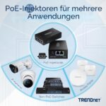 TRENDnet TPE-115GI Gigabit PoE+ Injektor schwarz