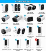 Akoemxeeo Klemmhalterung für Tapo C425 und EufyCam, Metall, Weiss, 2 Stück