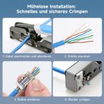 Cable Matters Cat6A RJ45 Pass-Through-Stecker, 100 Stück