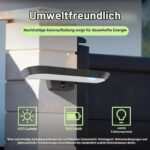 auralab Solarlampe für Aussen mit Bewegungsmelder, oval
