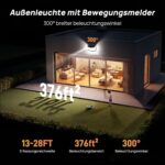 TECKNET Solarlampe Aussen mit Bewegungsmelder, 248 LED