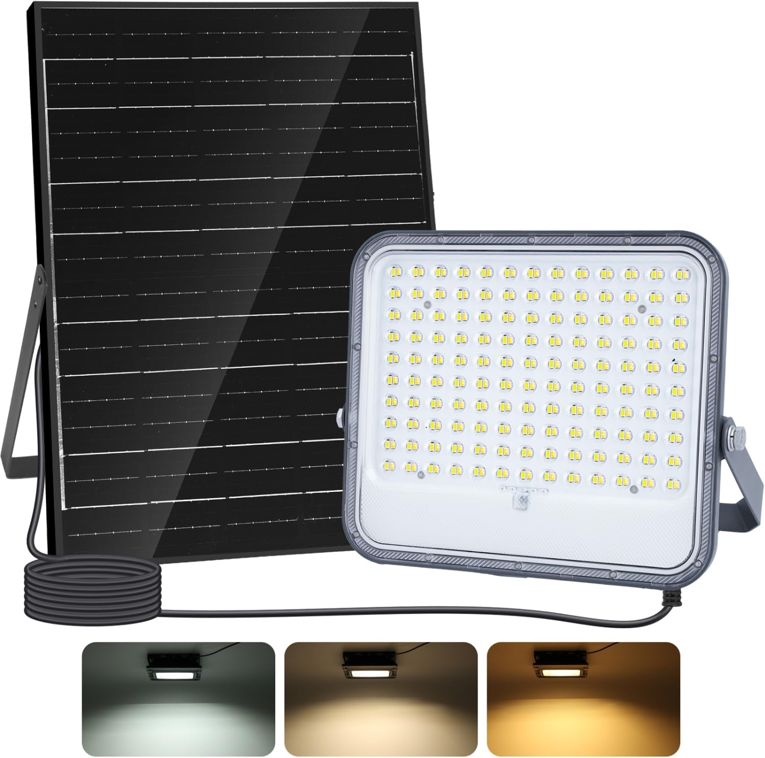Aigostar Solar-LED-Strahler mit separatem Panel