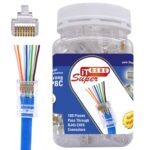 ITBEBE RJ45 Cat6 Pass-Through-Stecker transparent 100 Stück