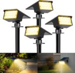 kolpop Solarstrahler Aussen Garten, 77 LED, Warmweiss