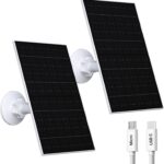 VUEBEE 7W Solarpanel für Eufy-Kameras, USB-C und Micro-USB, 2er-Pack