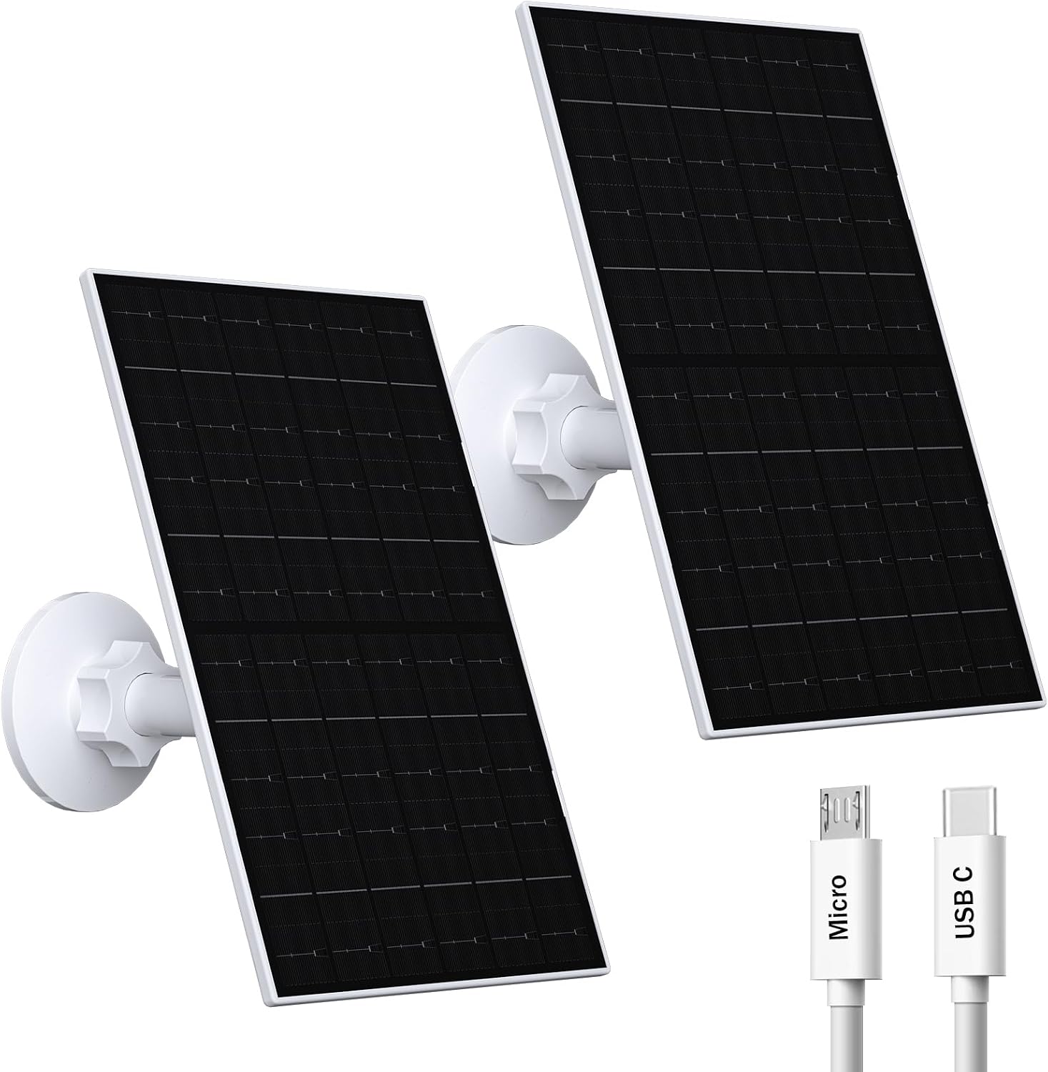 VUEBEE Bild 1 VUEBEE 7W Solarpanel für Eufy-Kameras, USB-C und Micro-USB, 2er-Pack
