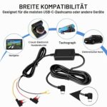 LEIBOCHAO USB-C Dashcam-Hardwire-Kabel 12–24 V, 3,5 m