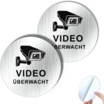 Goodvia Schild Videoüberwachung rund 10 cm
