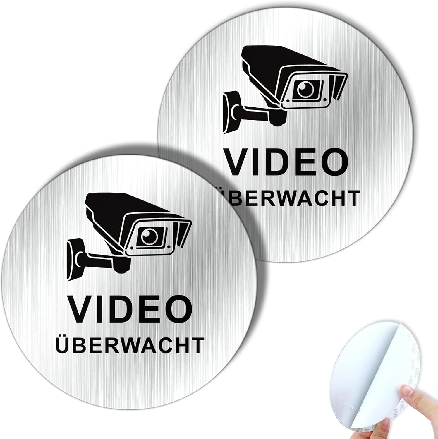 Goodvia Bild 1 Goodvia Schild Videoüberwachung rund 10 cm