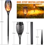Qedertek Solarlampen Aussen Garten mit Flammeneffekt, 6 Stück, 12 LED