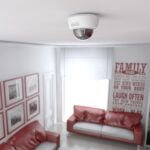 BASI KA305 Dome Kamera-Attrappe mit blinkender LED, weiss