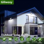 Giliwosy Solarlampe Aussen mit Bewegungsmelder, Kaltweiss