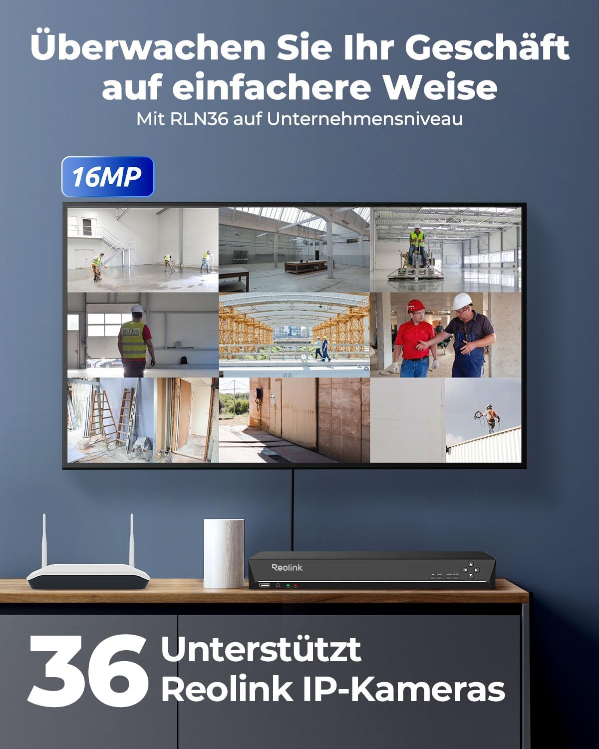 Reolink RLN36 Bild 1 Reolink RLN36 PoE NVR Produktfoto