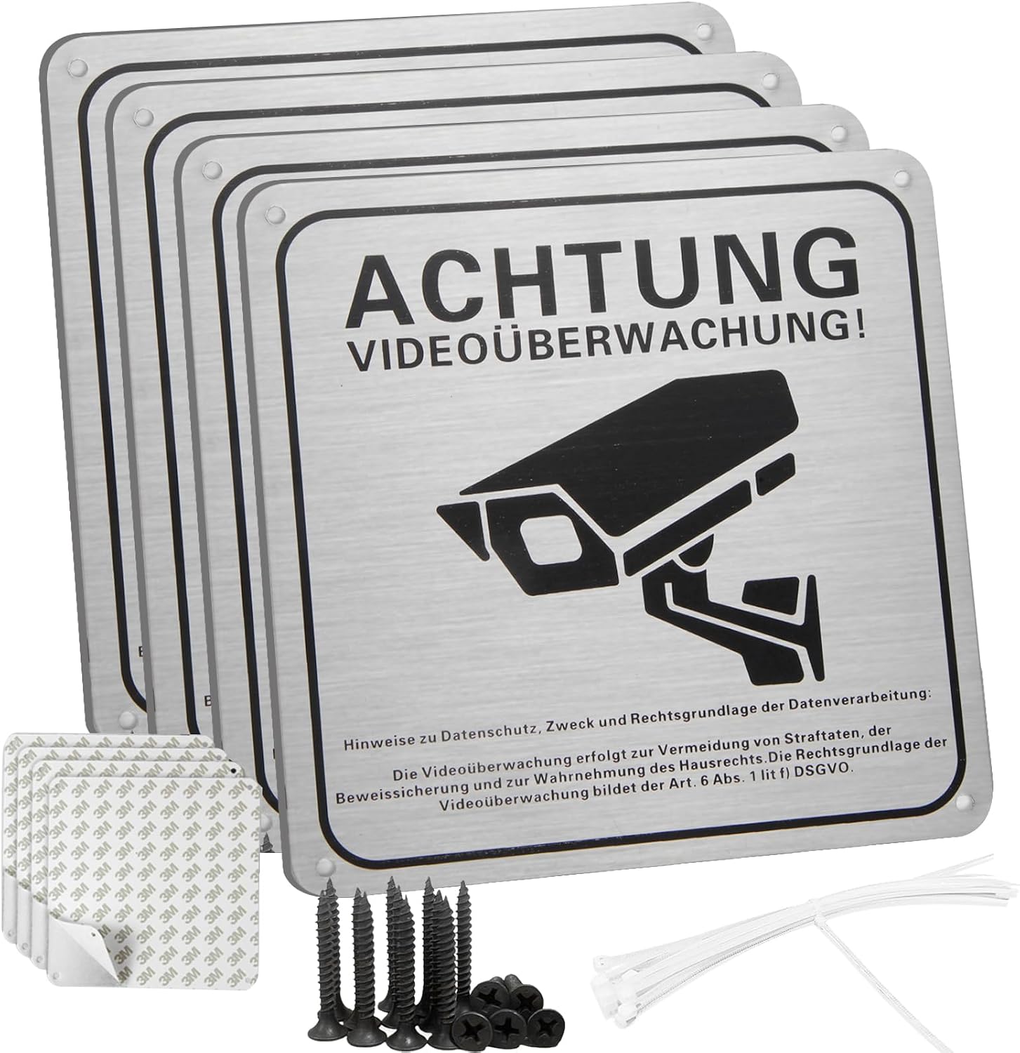 Hoiloie Hoiloie Monitor Board-01 Bild 1 Hoiloie Warnschild Videoüberwachung aus Aluminium, 15 x 15 cm