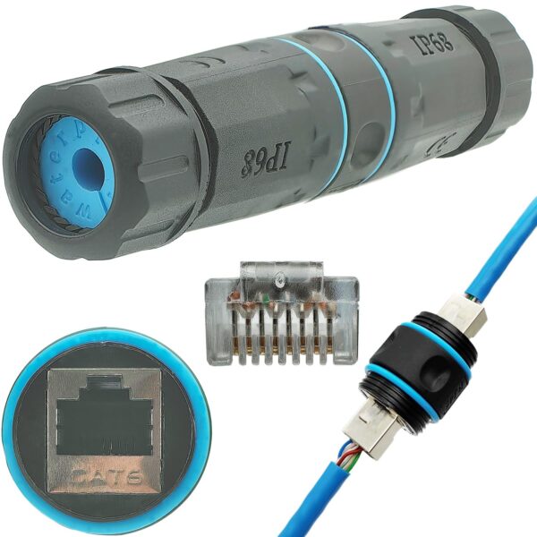 CTRICALVER RJ45 Kupplung Cat6 wasserdicht IP68