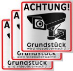 YUANHONGKEJI Videoüberwachung Schild aus Aluminium