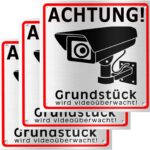YUANHONGKEJI Videoüberwachung Schild aus Aluminium