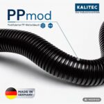 Kalitec geschlitztes Wellrohr 10 m schwarz
